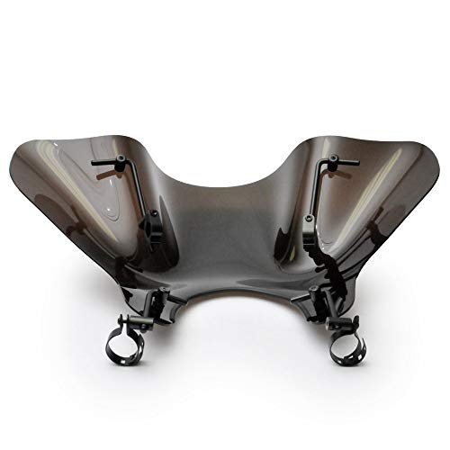 Parabrisas tintado ahumado de 4" compatible con Harley-Davidson Sportster XL1200X Forty- Eight/Special (2010-2020) Se adapta a manillares de 7/8" o 1"