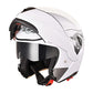 Casco modular y abatible de motocicleta, de cara completa con certificación DOT y visera doble