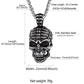 Collar de calavera para hombre, serpiente, árbol de la vida, etiqueta de perro de calavera