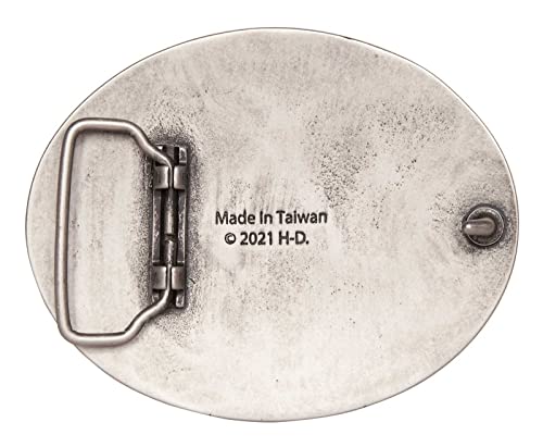 Harley-Davidson Men's Winged #1 Logo Belt Buckle, Antique Silver Finish