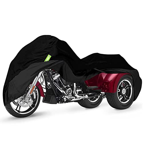 Impermeable para Harley-Davidson y Honda Trike Trike Cover Custom, 210T Tela de tafetán de poliéster Ligero Trike Cover para nieve Lluvia Polvo Protección contra granizo