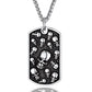 Collar de calavera para hombre, serpiente, árbol de la vida, etiqueta de perro de calavera