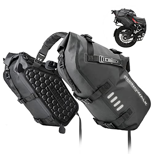 Alforjas de motocicleta impermeables 28L (14L x 2) alforjas laterales para motocicleta
