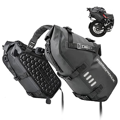 Alforjas de motocicleta impermeables 28L (14L x 2) alforjas laterales para motocicleta