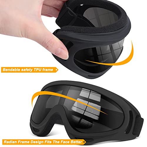 2 pares de gafas de moto compatible con cascocasco