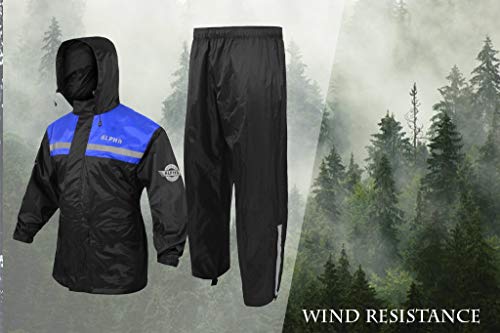 Traje de lluvia para hombre y mujer, chaqueta y pantalón, diseño reflectante e impermeable
