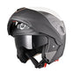 Casco modular y abatible de motocicleta, de cara completa con certificación DOT y visera doble