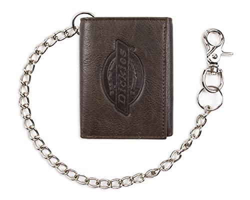 Cartera triple de cuero para hombre