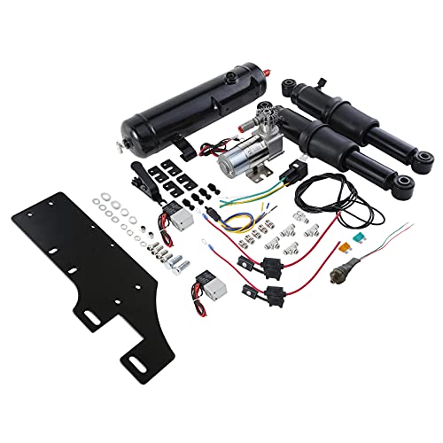 Kit de suspensión trasero Aire Rider + tanque de aire para Harley Touring 1994-2021 Road King FLHR Street Electra Glide FLHX FLHT Ultra Classic FLHTCU FLHTK FLHTP FLHTK Policía FLHTP FLHTK FLHTP