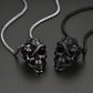 Collar de calavera para hombre, serpiente, árbol de la vida, etiqueta de perro de calavera