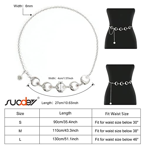 Cadena de cuerpo de metal para mujer, cadena de cintura para el vientre