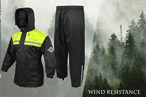 Traje de lluvia para hombre y mujer, chaqueta y pantalón, diseño reflectante e impermeable