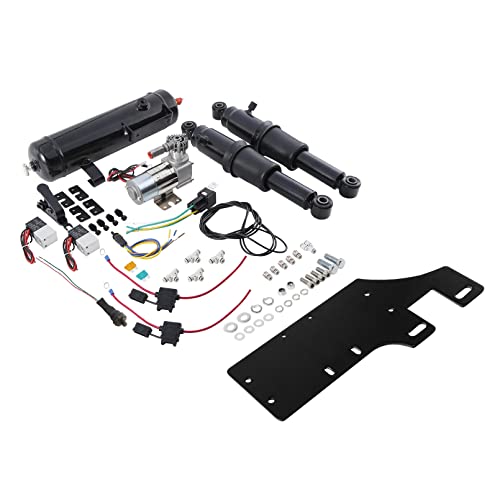 Kit de suspensión trasero Aire Rider + tanque de aire para Harley Touring 1994-2021 Road King FLHR Street Electra Glide FLHX FLHT Ultra Classic FLHTCU FLHTK FLHTP FLHTK Policía FLHTP FLHTK FLHTP