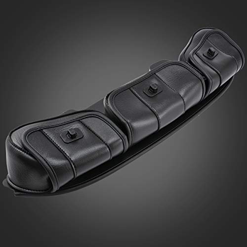 Bolsa para parabrisas de motocicleta de piel sintética con cierre magnético compatible con bolsas para parabrisas Harley Touring Street Glide Electra Glide 1996-2013