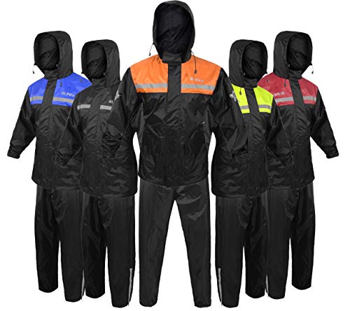 Traje de lluvia para hombre y mujer, chaqueta y pantalón, diseño reflectante e impermeable