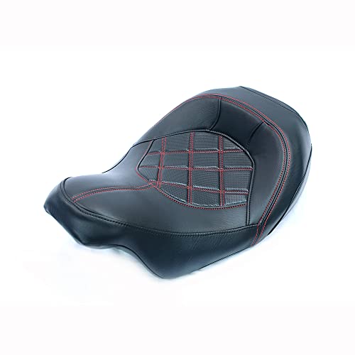 Juego de asiento de pasajero para Harley Touring Road King Street Glide Road Glide Electra Glide 2009-2021 asiento de conductor de cuero Pillion asiento de pasajero 09-21