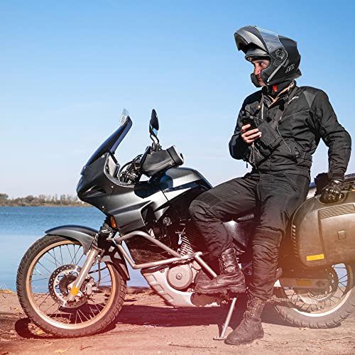 Casco modular y abatible de motocicleta, de cara completa con certificación DOT y visera doble