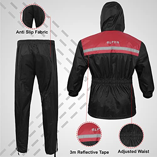 Traje de lluvia para hombre y mujer, chaqueta y pantalón, diseño reflectante e impermeable