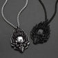 Collar de calavera para hombre, serpiente, árbol de la vida, etiqueta de perro de calavera