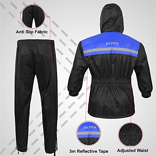 Traje de lluvia para hombre y mujer, chaqueta y pantalón, diseño reflectante e impermeable