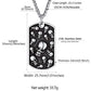 Collar de calavera para hombre, serpiente, árbol de la vida, etiqueta de perro de calavera