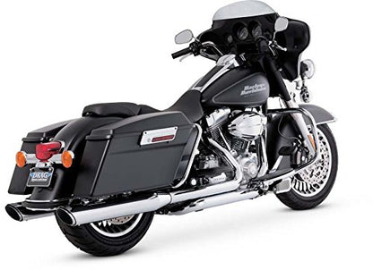 Vance & Hines 16763 Twin Slash 4 Rounds Chrome Slip On Silenciadores para Harley-Davidson Touring 1995-2016 Bikes