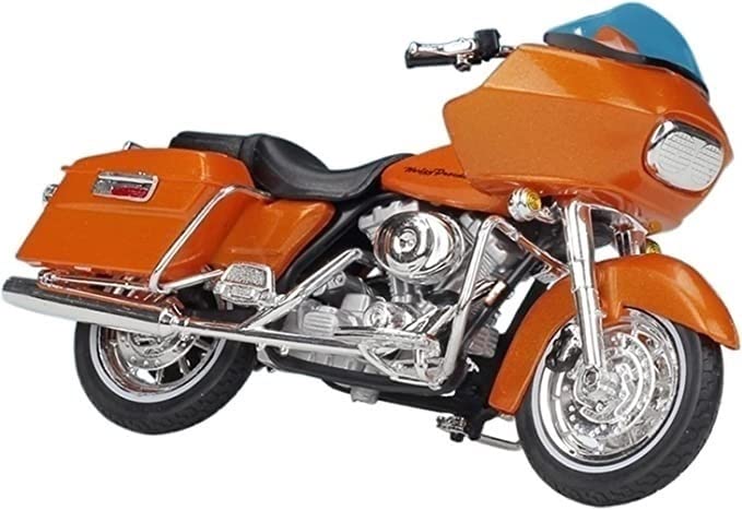 SHENGANG Motorcycle Model Diecast Collection Kids Toy Gift Harley Davidson 2018 CVO Road Glide 1:18 Alloy Motorcycle Model (Color : Blue)