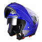 Casco modular y abatible de motocicleta, de cara completa con certificación DOT y visera doble