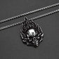 Collar de calavera para hombre, serpiente, árbol de la vida, etiqueta de perro de calavera
