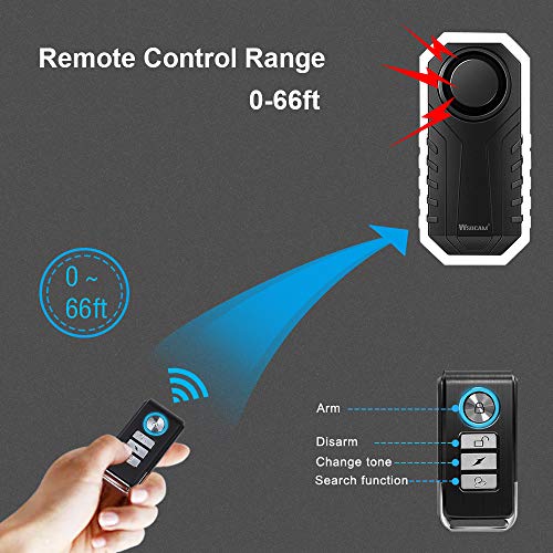 Alarma para Motocicletas de 113 dB, sensor de movimiento de vibración inalámbrica, impermeable, alarma de motocicleta con control remoto