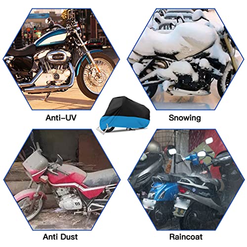 Funda impermeable para motocicleta de 116 pulgadas para Harley Davidson Street Glide Touring Road King Electra Glide Classic