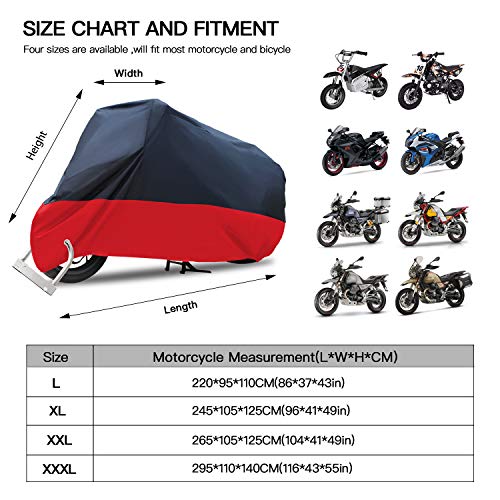 Funda impermeable para motocicleta de 116 pulgadas para Harley Davidson Street Glide Touring Road King Electra Glide Classic