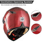 Casco modular y abatible de motocicleta, de cara completa con certificación DOT y visera doble