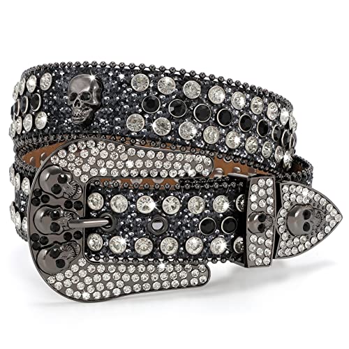 Cinturón de diamantes de imitación para hombres y mujeres