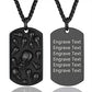 Collar de calavera para hombre, serpiente, árbol de la vida, etiqueta de perro de calavera