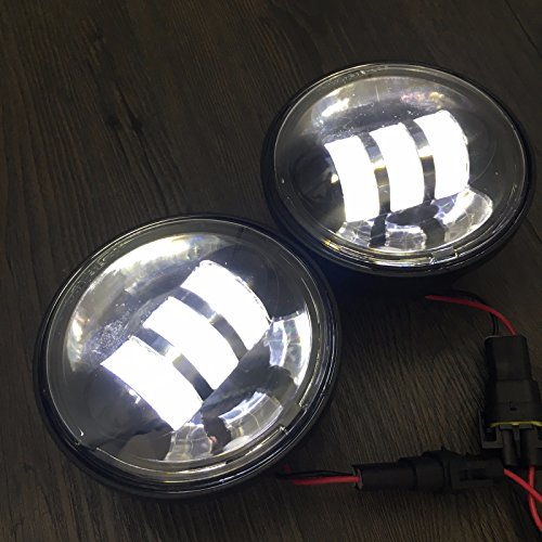Happy-motor 4.5" Led Spotlight Fit For Harley Street Glide Turn Signal Lights Road King Passing Fog Light Bullet Fit For Harley Electra Glide