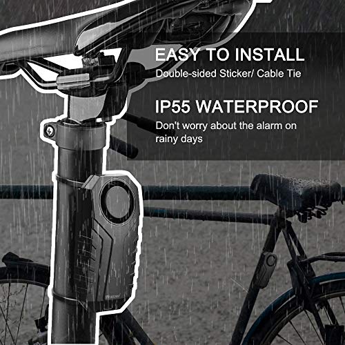 Alarma para Motocicletas de 113 dB, sensor de movimiento de vibración inalámbrica, impermeable, alarma de motocicleta con control remoto