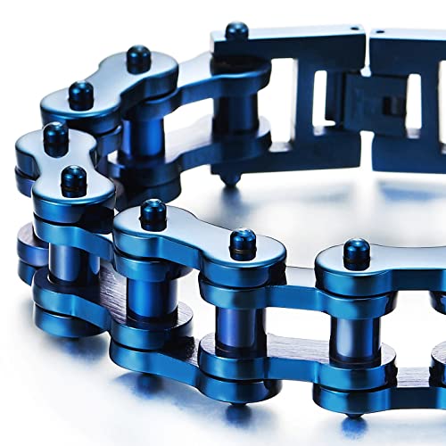 Pulsera de cadena de motocicleta resistente para hombre, de acero inoxidable