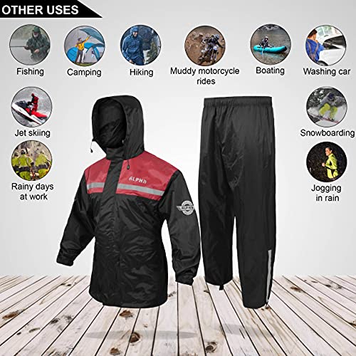 Traje de lluvia para hombre y mujer, chaqueta y pantalón, diseño reflectante e impermeable