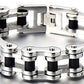 Pulsera de cadena de motocicleta resistente para hombre, de acero inoxidable