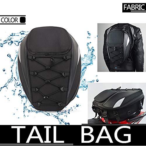 Bolsa de asiento para motocicleta, doble uso, impermeable, bolsa de almacenamiento, bolsa para guardar el casco