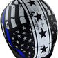 Vega Helmets Warrior Motorcycle Half Helmet with Sunshield for Men & Women, Adjustable Size Dial DOT Half Face Skull Cap for Bike Cruiser Chopper Moped Scooter ATV (Patriotic Flag Graphic, Large)