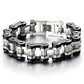 Pulsera de cadena de motocicleta resistente para hombre, de acero inoxidable