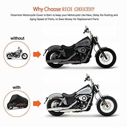 Funda impermeable para motocicleta de 116 pulgadas para Harley Davidson Street Glide Touring Road King Electra Glide Classic