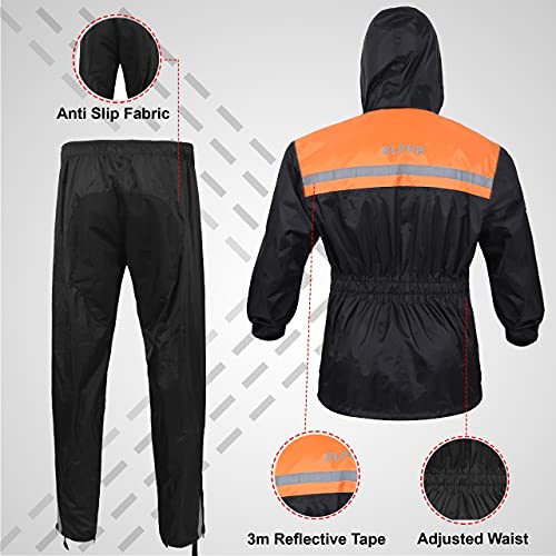 Traje de lluvia para hombre y mujer, chaqueta y pantalón, diseño reflectante e impermeable