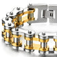 Pulsera de cadena de motocicleta resistente para hombre, de acero inoxidable