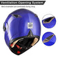 Casco modular y abatible de motocicleta, de cara completa con certificación DOT y visera doble