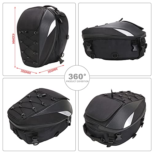 Bolsa de asiento para motocicleta, doble uso, impermeable, bolsa de almacenamiento, bolsa para guardar el casco