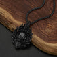 Collar de calavera para hombre, serpiente, árbol de la vida, etiqueta de perro de calavera