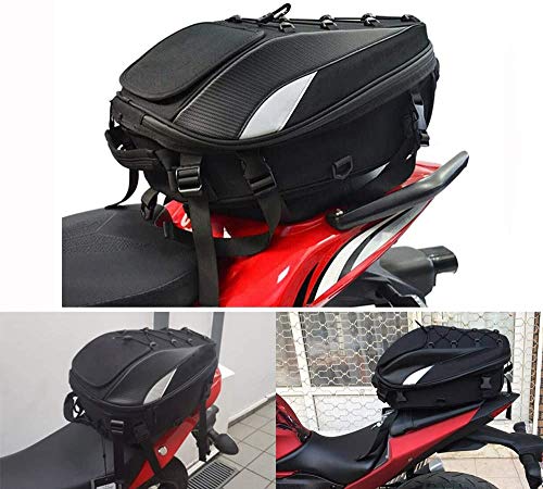 Bolsa de asiento para motocicleta, doble uso, impermeable, bolsa de almacenamiento, bolsa para guardar el casco